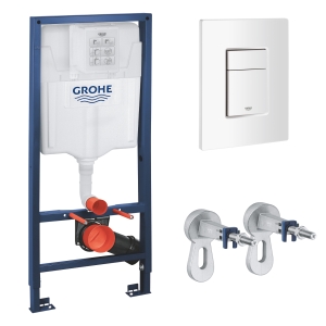 Комплект инсталляции для унитаза GROHE Rapid SL 3 в 1 с панелью смыва Skate Cosmopolitan, альпин-белый (38772SH0)