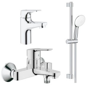 Готовый комплект для ванной комнаты GROHE BauEdge, хром (NB0048)