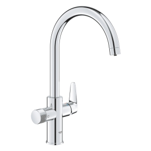 Смеситель для кухонной мойки GROHE Blue Pure BauCurve с функцией фильтрации, без фильтра в комплекте, хром (30580000)
