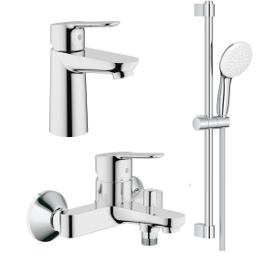 Готовый комплект для ванной комнаты GROHE BauEdge, хром (NB0047)