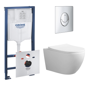 Комплект инсталляции GROHE Rapid SL 4 в 1 с унитазом Aquatek СОФИЯ AQ1801T-00 (NW0745)