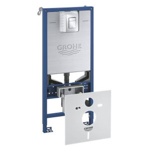 Система инсталляции для унитаза GROHE Rapid SLX 4 в 1 и панелью смыва Skate Cosmopolitan, хром (NW0047)