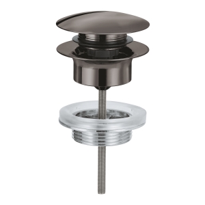 Донный клапан для раковины GROHE, темный графит глянец (65807A00)