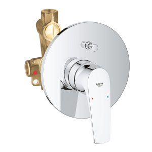 Смеситель для ванны GROHE BauFlow в комплекте с монтажной , хром (29113000)