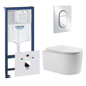 Комплект инсталляции GROHE NW0145/S с унитазом Aquatek МИЯ и сиденьем с микролифтом (NW0165)