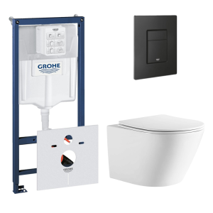 Комплект инсталляции GROHE 38811KF0 с унитазом Aquatek ЛИБЕРТИ и сиденьем с микролифтом (NW0526)