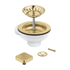 Сливной гарнитур кухонной мойки GROHE с 1 чашей, холодный рассвет, матовый (40400GN0)