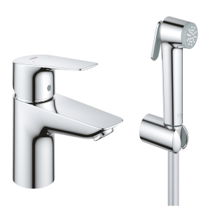 Смеситель для раковины GROHE BauEdge с гигиеническим душем, хром (23757001/U), уцененный товар