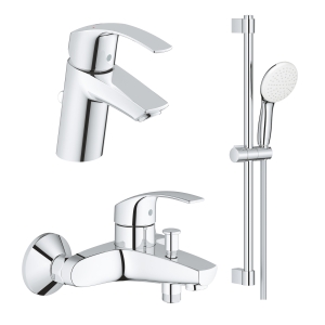 Готовый комплект для ванной комнаты GROHE Eurosmart, хром (129153)