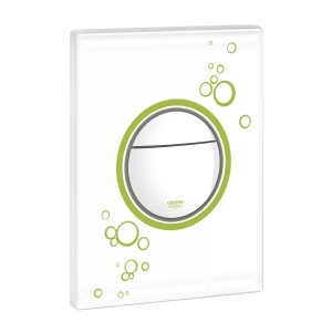 Панель смыва для унитаза GROHE Nova Cosmopolitan Print, 3 режима, белая луна (38847LS0)