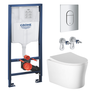 Комплект инсталляции GROHE Rapid SL NW0145/S с унитазом Aquatek НИКА AQ2009-00 и сиденьем с микролифтом (NW0326)