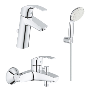 Готовый комплект для ванной комнаты GROHE Eurosmart, хром (124470)