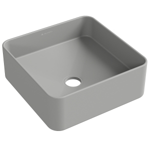 Раковина накладная Aqueduto ESPIRAL, 370*370, серый матовый (ESP0330)