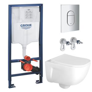 Комплект инсталляции GROHE Rapid SL NW0145/S с унитазом Aquatek ДИВА AQ2012-00 и сиденьем с микролифтом (NW0318)