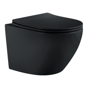 Унитаз Aquatek ЕВРОПА подвесной с сиденьем с микролифтом, черный матовый (AQ1901-MB)