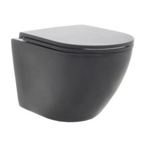 Унитаз AQUAme подвесной с сиденьем с микролифтом, черный матовый (AQM2002MB)