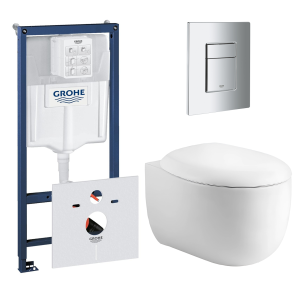 Комплект инсталляции GROHE 38775001 с унитазом Aquatek АЛЬТАИР и сиденьем с микролифтом (NW0149)