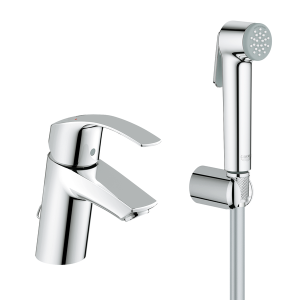 Смеситель для раковины GROHE Eurosmart с гигиеническим душем, S-size, хром (23124002)