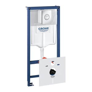 Комплект инсталляции для унитаза GROHE Rapid SL 4 в 1 с панелью смыва Nova Cosmopolitan, хром (38813001)